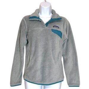 Patagonia Re-Tool Half Snap Gray Teal Fleece Pullover